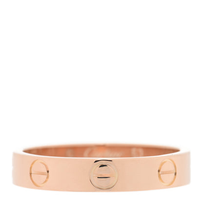 Cartier 18K Pink Gold 3.5mm LOVE Wedding Band Ring 53 6.5 1 of 4