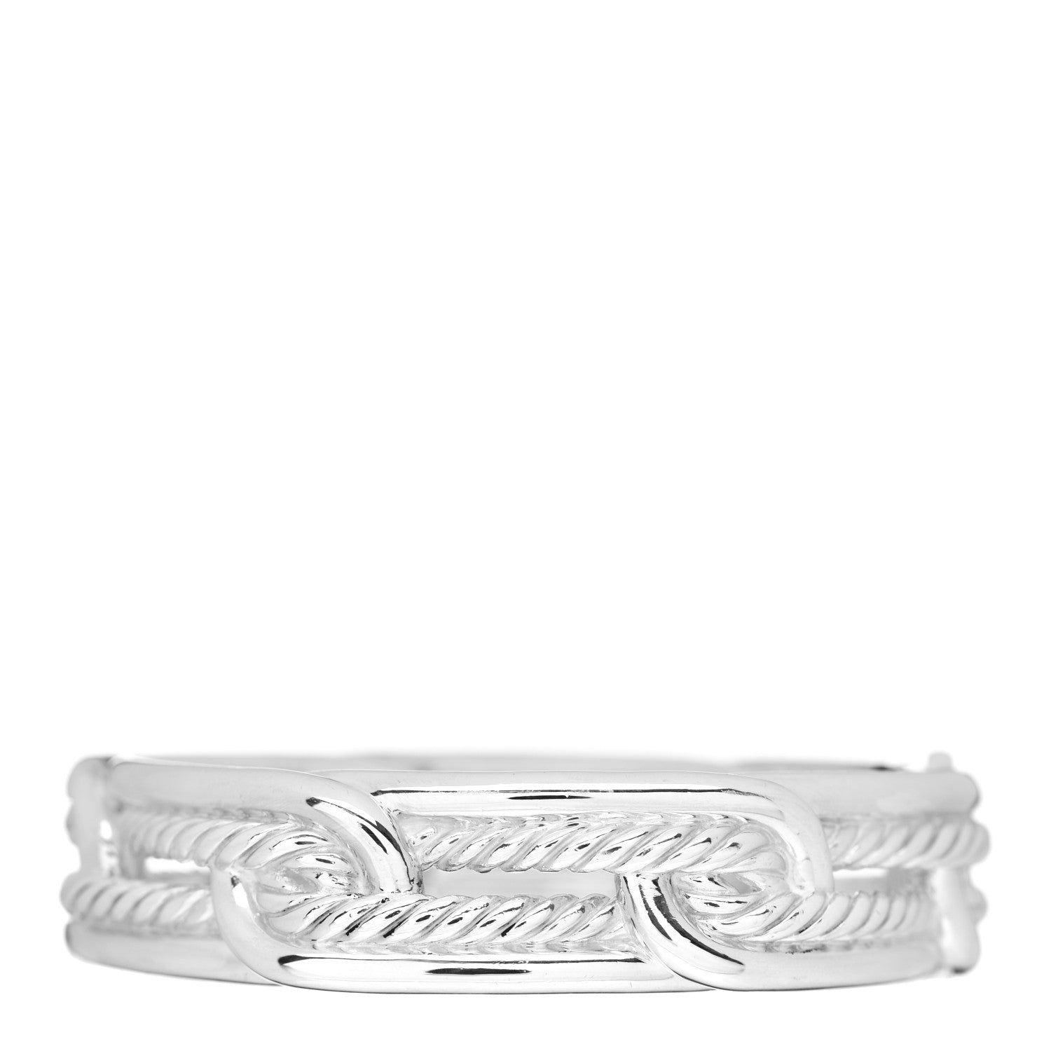 David Yurman Sterling Silver Diamond Labyrinth Link Bracelet 3 of 4