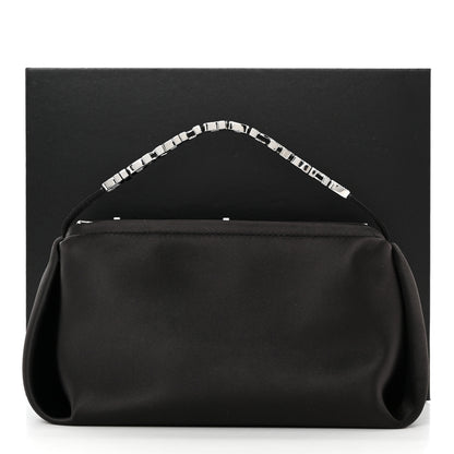 Alexander Wang Satin Crystal Logo Micro Marquess Bag Black 8 of 8