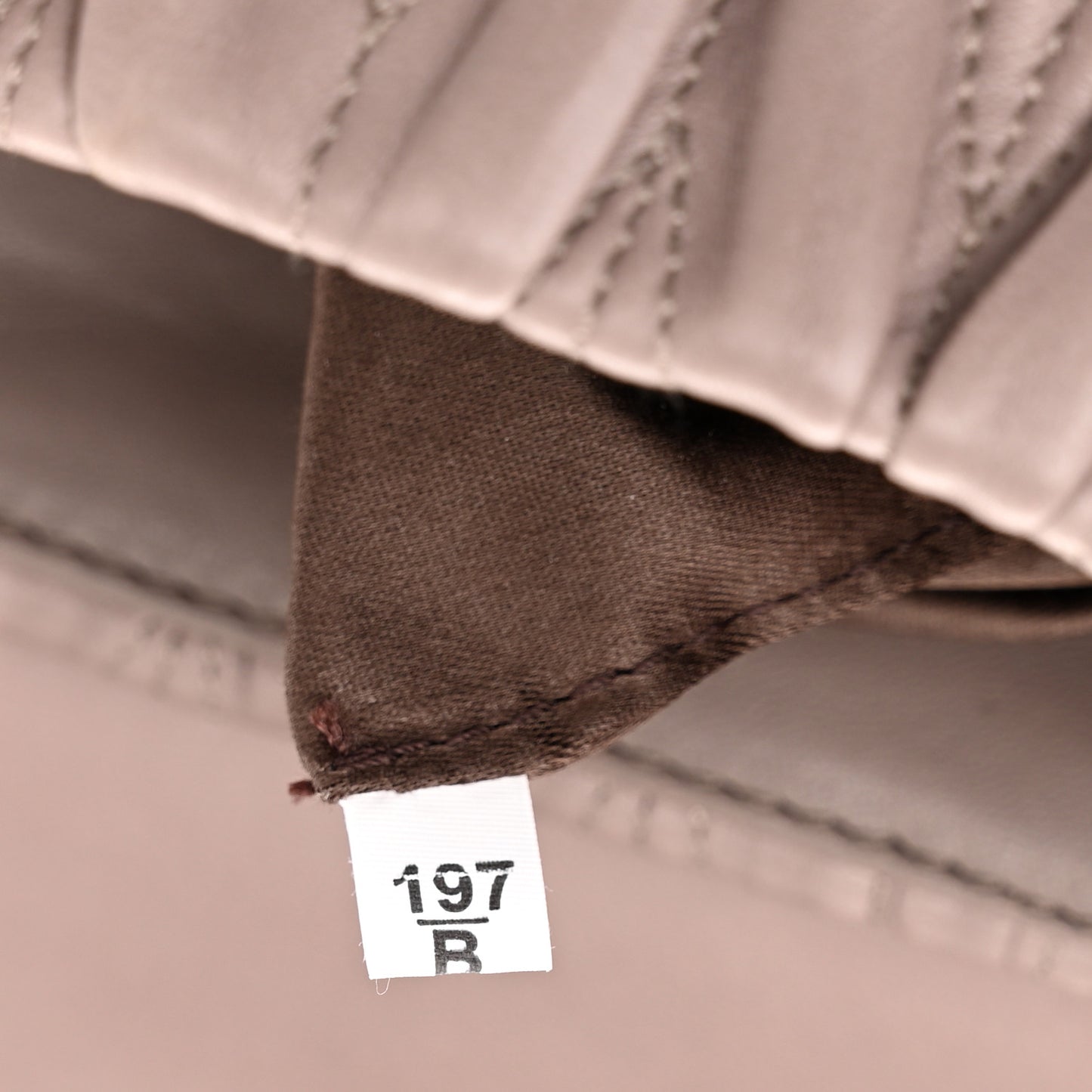 Nappa Matelasse Top Handle Tote Pomice