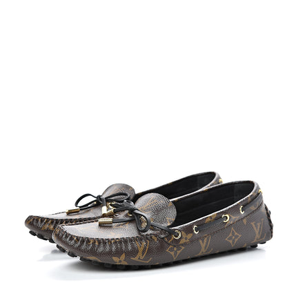 Louis Vuitton Monogram Arizona Car Shoe Moccasin Loafers 39 Macassar 3 of 11