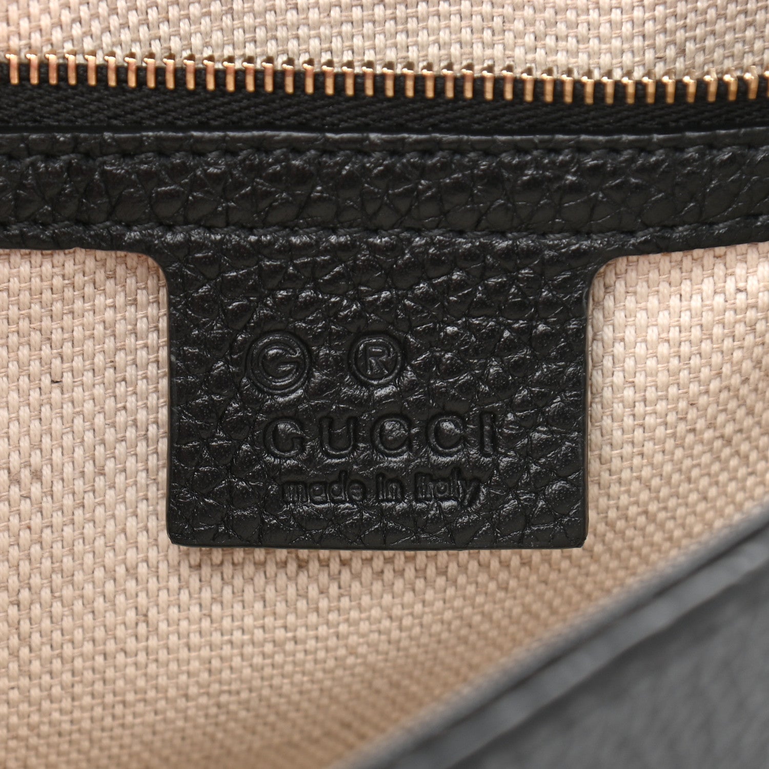 Gucci Pebbled Calfskin Medium Soho Flap Crossbody Black 6 of 10