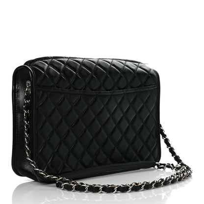 Chanel Aged Calfskin Quilted Large Working Vibe Camera Case Black 3 of 10