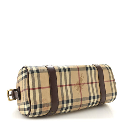 Burberry Haymarket Check Studded Barrel Bag Chocolate 4 of 12