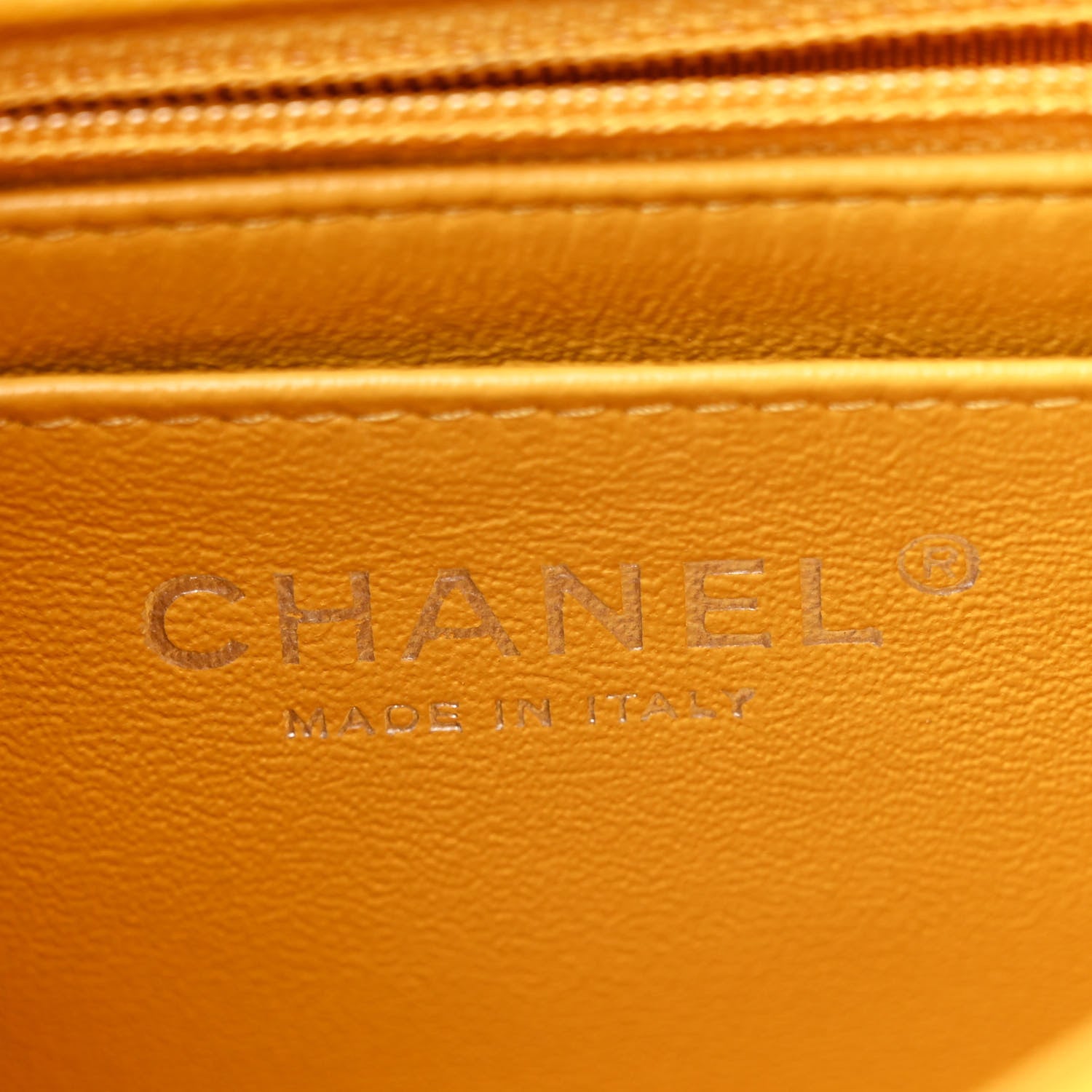 Chanel Lambskin Quilted Mini Square Flap Yellow 6 of 11