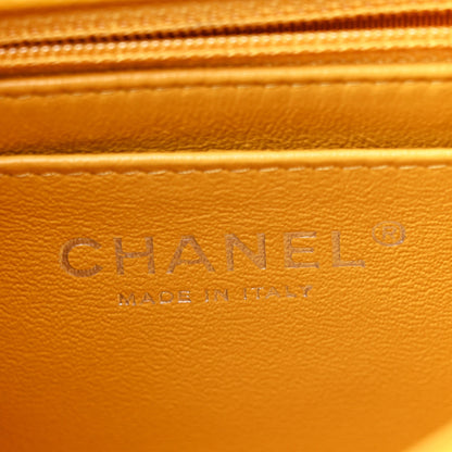 Chanel Lambskin Quilted Mini Square Flap Yellow 6 of 11