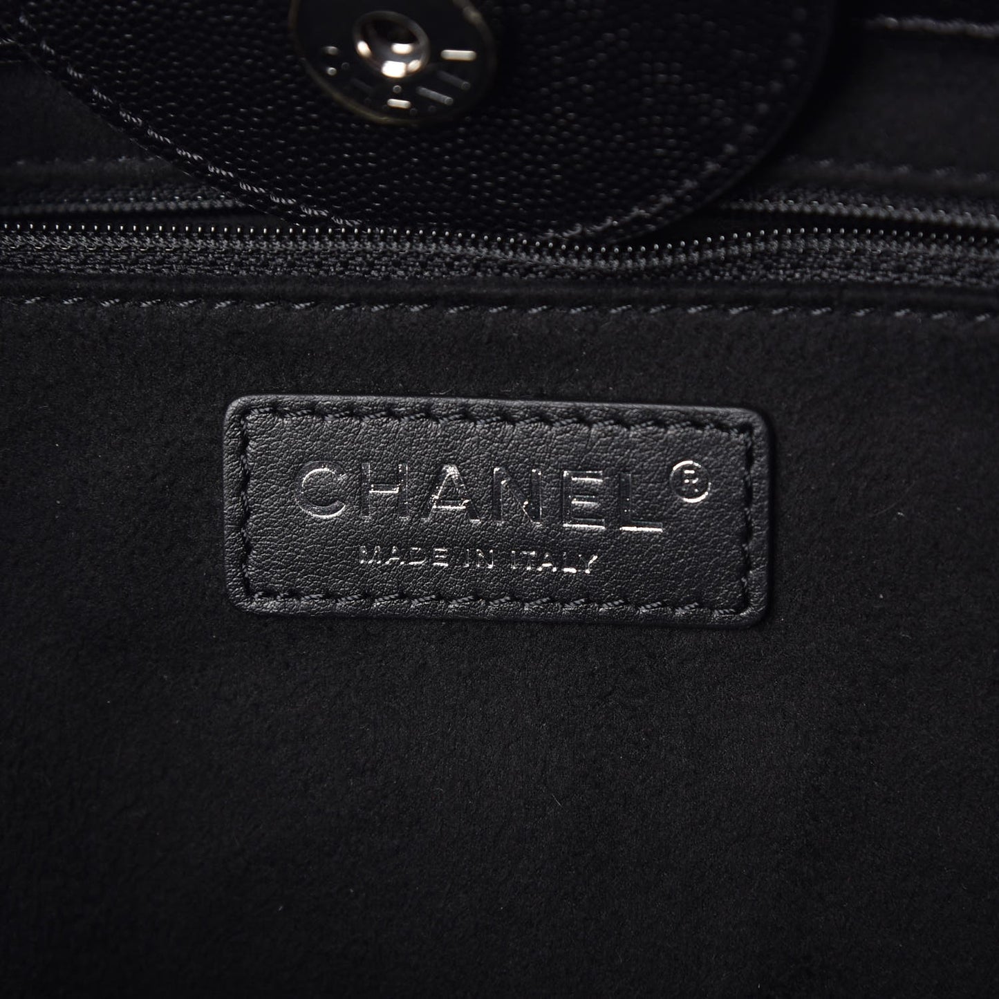 Caviar Small Studded Deauville Tote Black