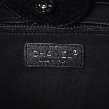 Chanel Caviar Small Studded Deauville Tote Black 7 of 9