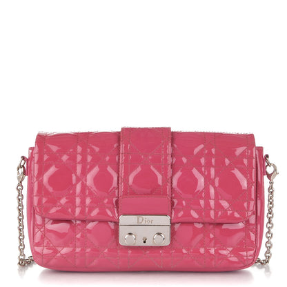 Christian Dior Patent Cannage New Lock Pouch Pink 1 of 7