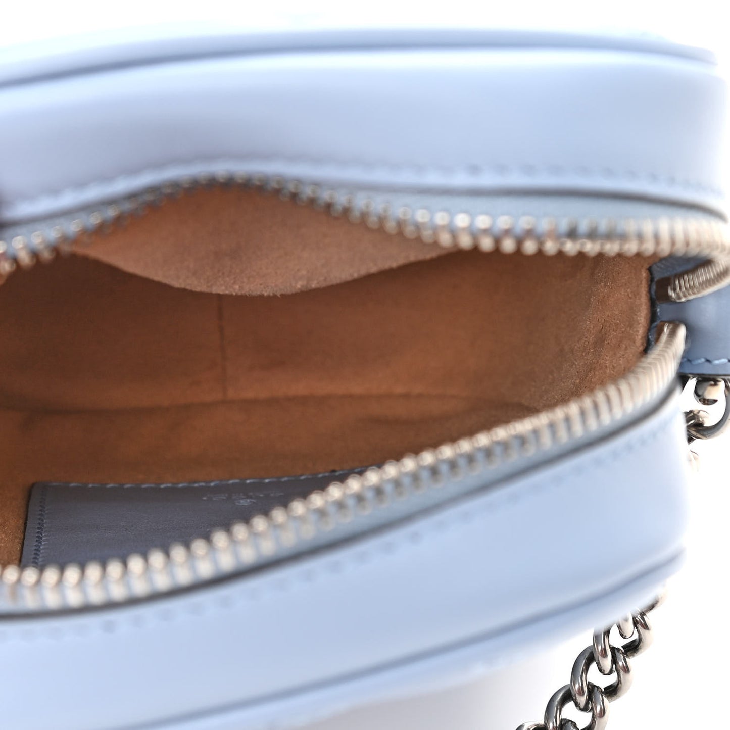 Calfskin Matelasse Mini GG Marmont Crossbody Bag Porcelain Light Blue
