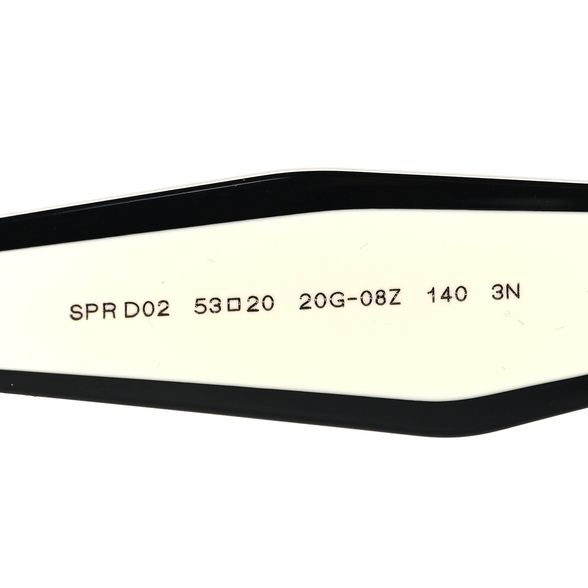 Prada Acetate Sunglasses SPR D02 Black White 5 of 7