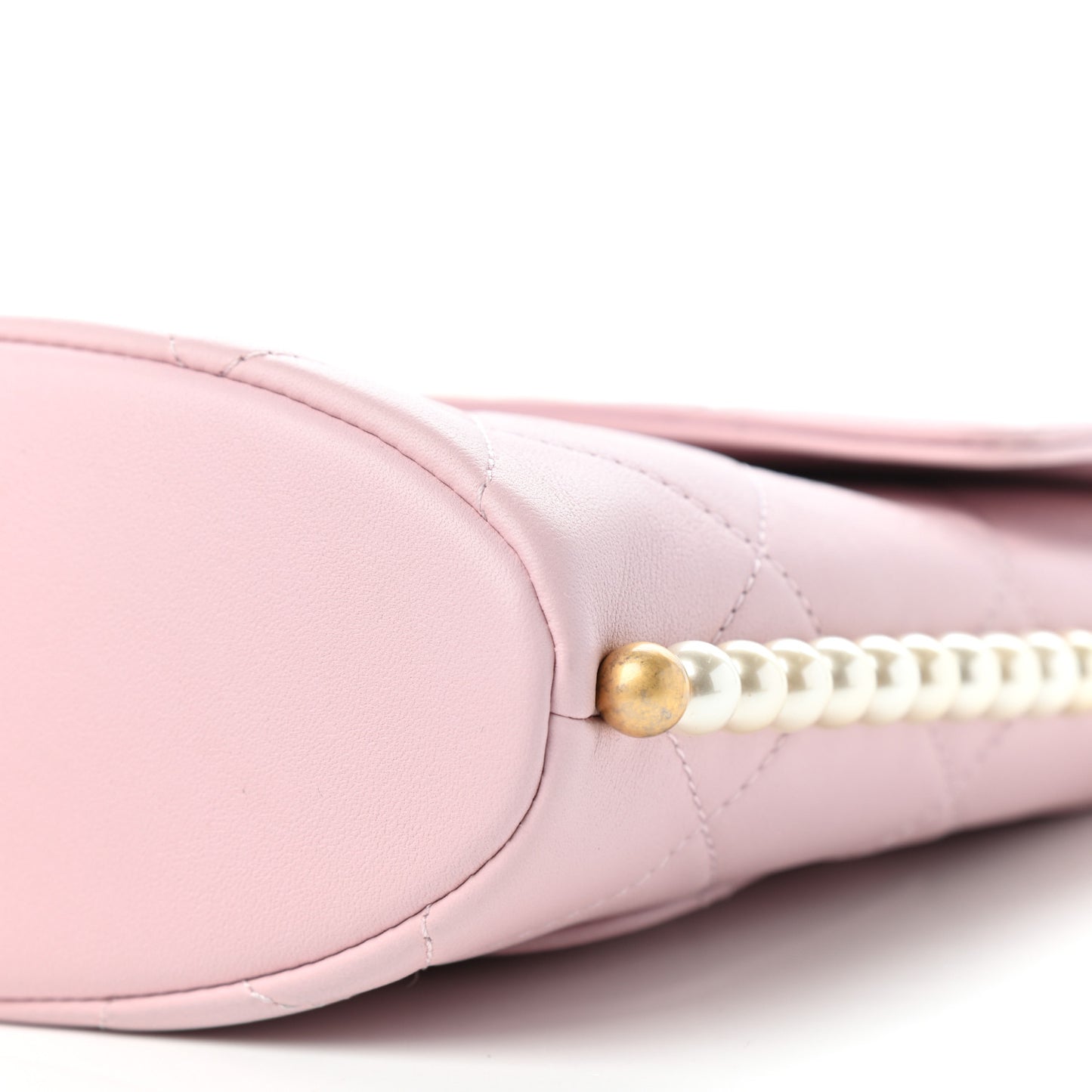 Calfskin Quilted Pearl Small About Pearls Hobo Bag Light Pink