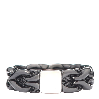 John Hardy Blackened Sterling Silver Asli Link Band Ring 49 5 3 of 4
