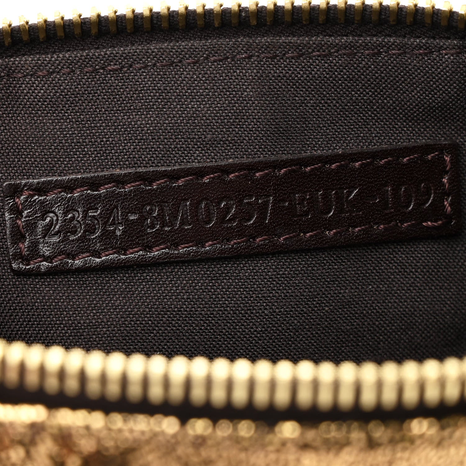 Fendi Metallic Canvas Pochette Gold 8 of 12