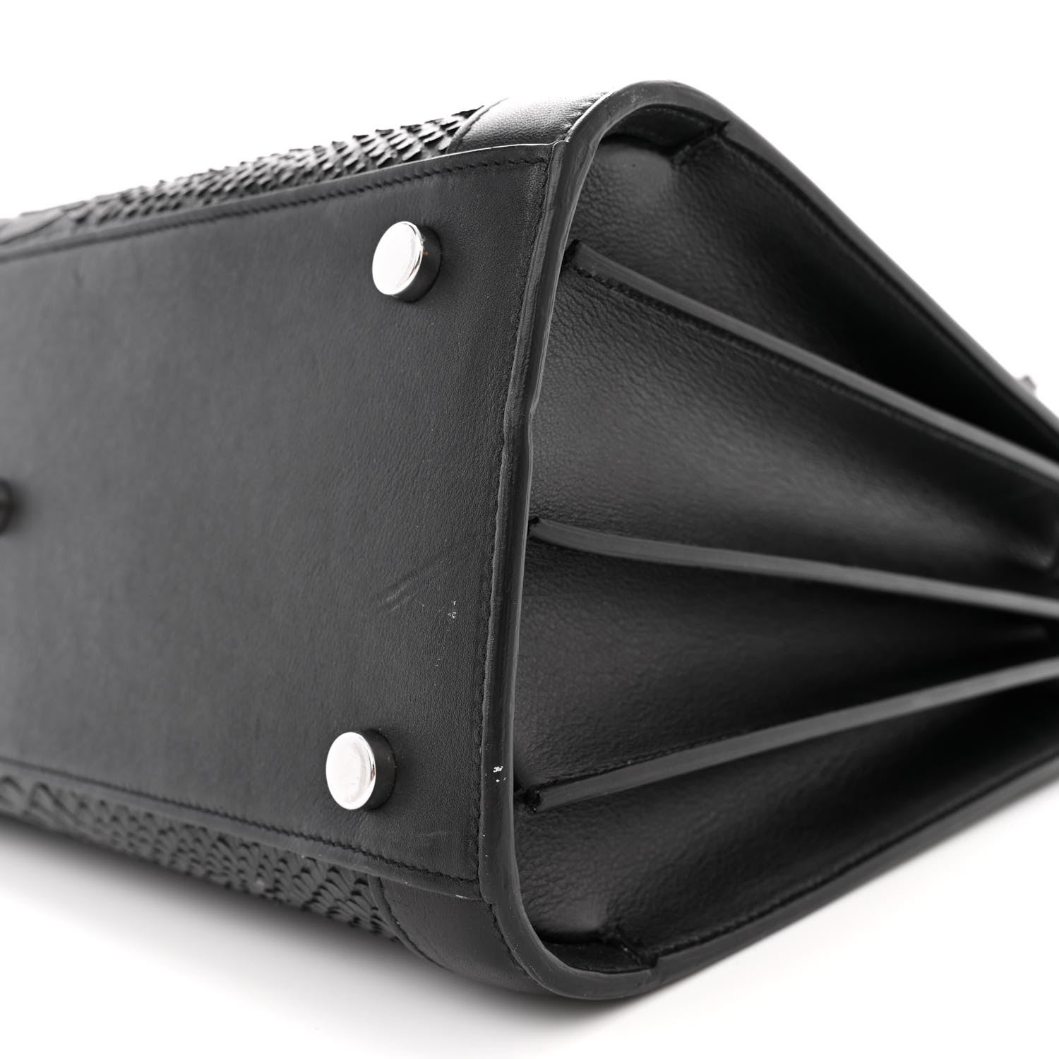 Saint Laurent Python Calfskin Embossed Small Sac de Jour Black 10 of 17