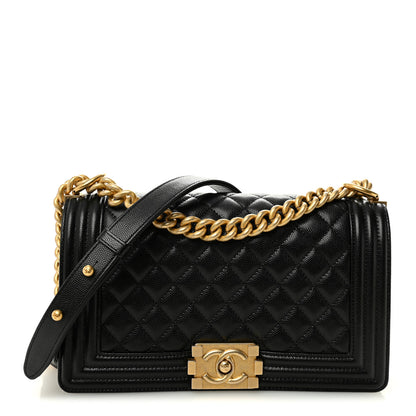 Chanel Caviar Quilted Medium Boy Flap Black 1 of 10