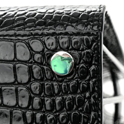 Saint Laurent Calfskin Crocodile Embossed Nano Sac De Jour Black 13 of 14