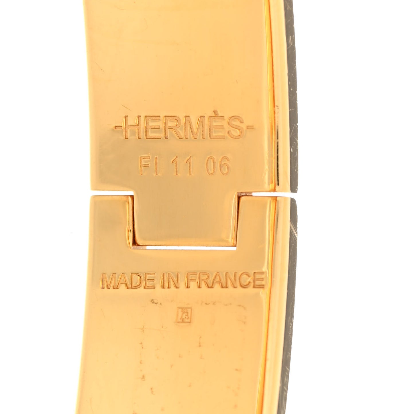 Enamel Narrow Clic Clac H Bracelet PM White