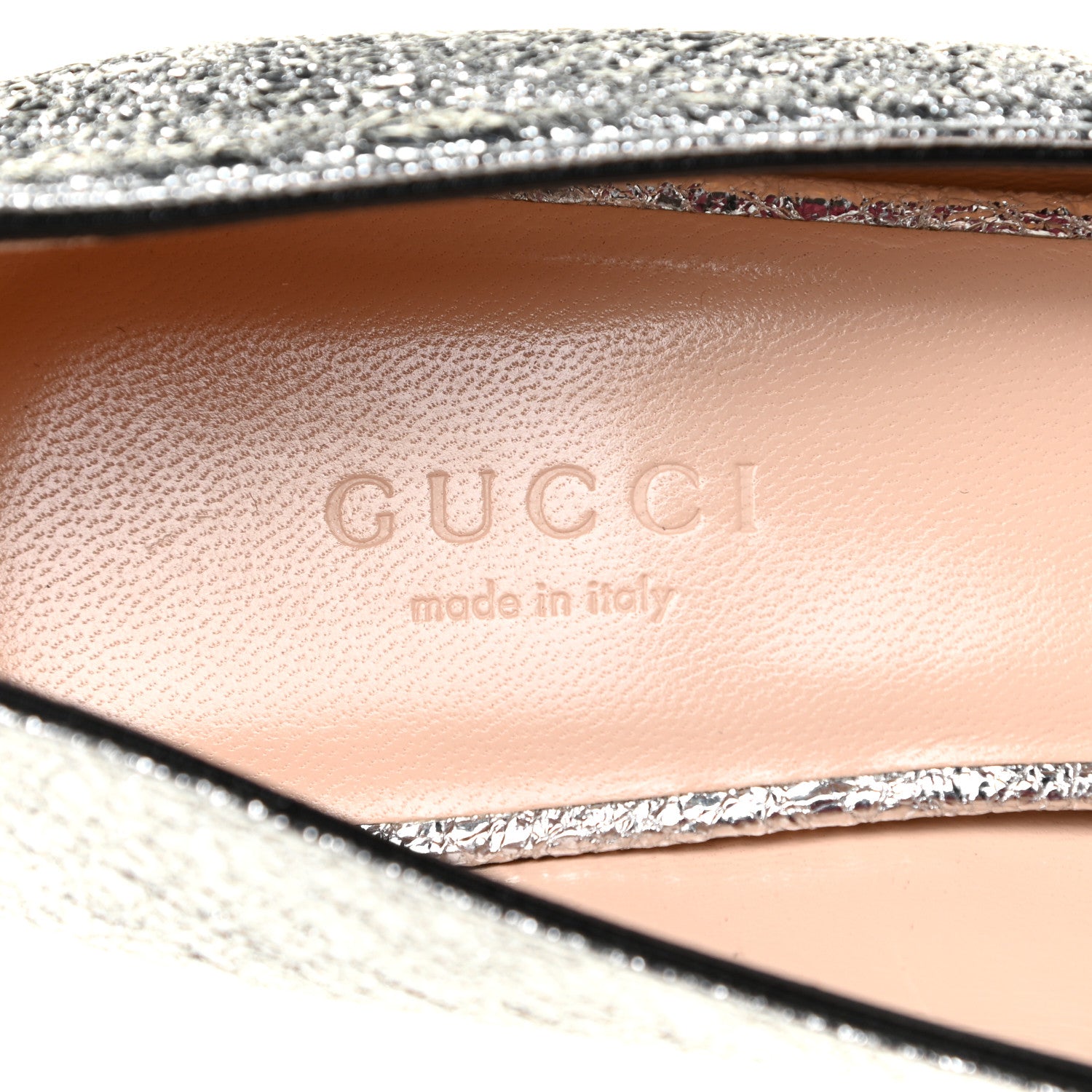 Gucci Galassia GG Marmont Fringe 50mm Loafer Pumps 36.5 Argento 9 of 11