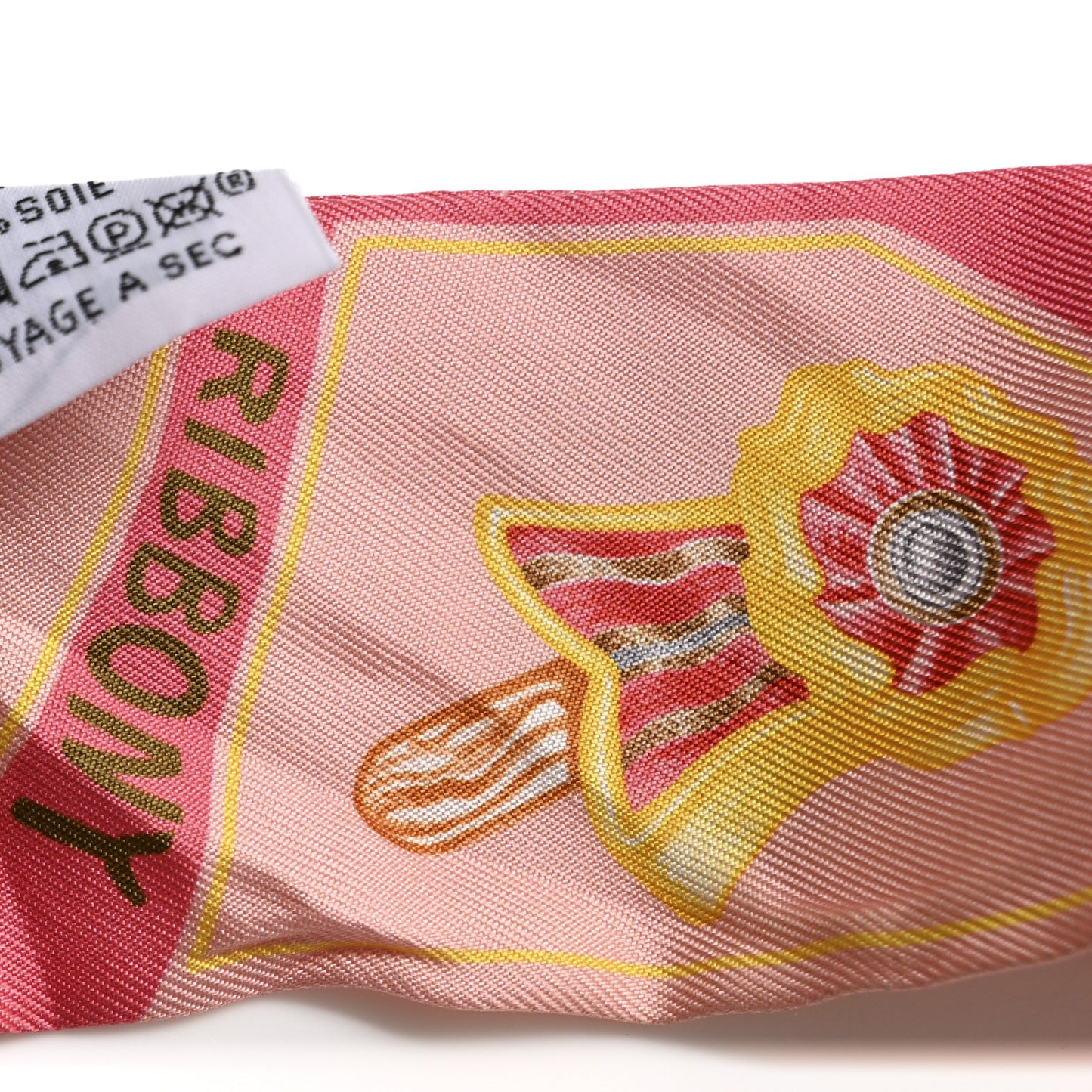 Silk Funny Ice Cream Twilly Rose Poudre Corail