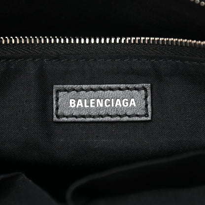 Balenciaga Matte Supple Lambskin Crocodile Embossed Classic Silver Hardware S City White 7 of 16