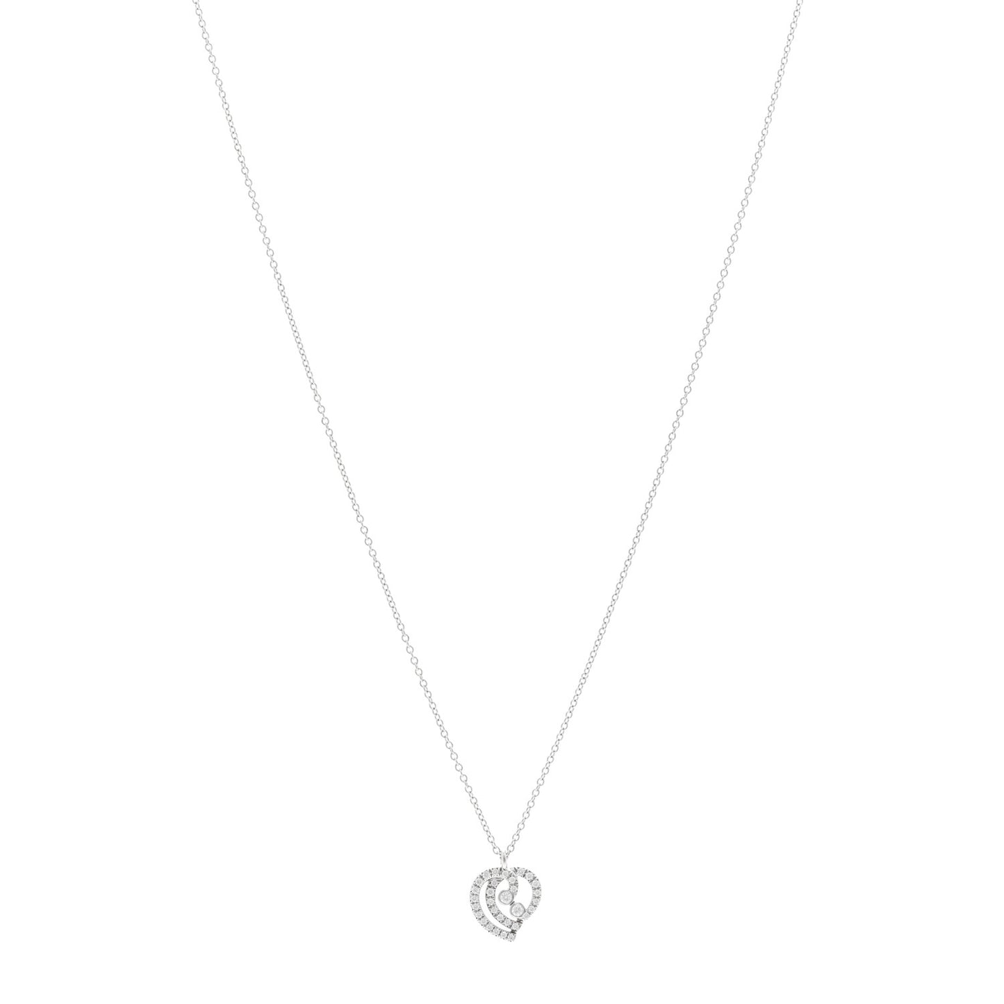 Platinum Diamond Enchant Heart Pendant Necklace