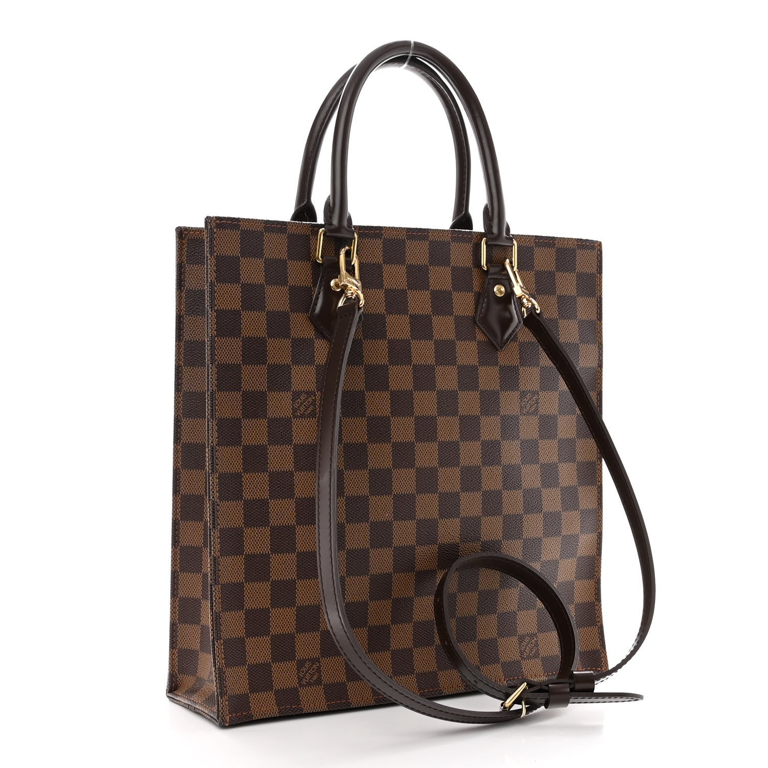 Louis Vuitton Damier Ebene Sac Plat PM 3 of 9