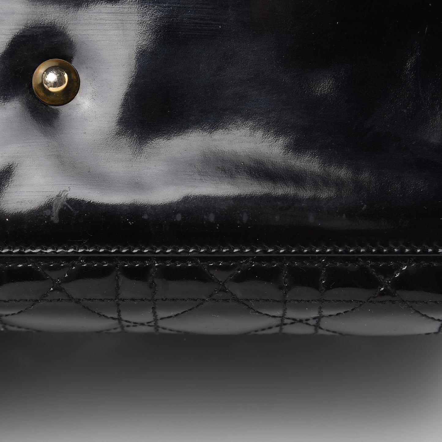 Patent Cannage Large Lady Dior Black