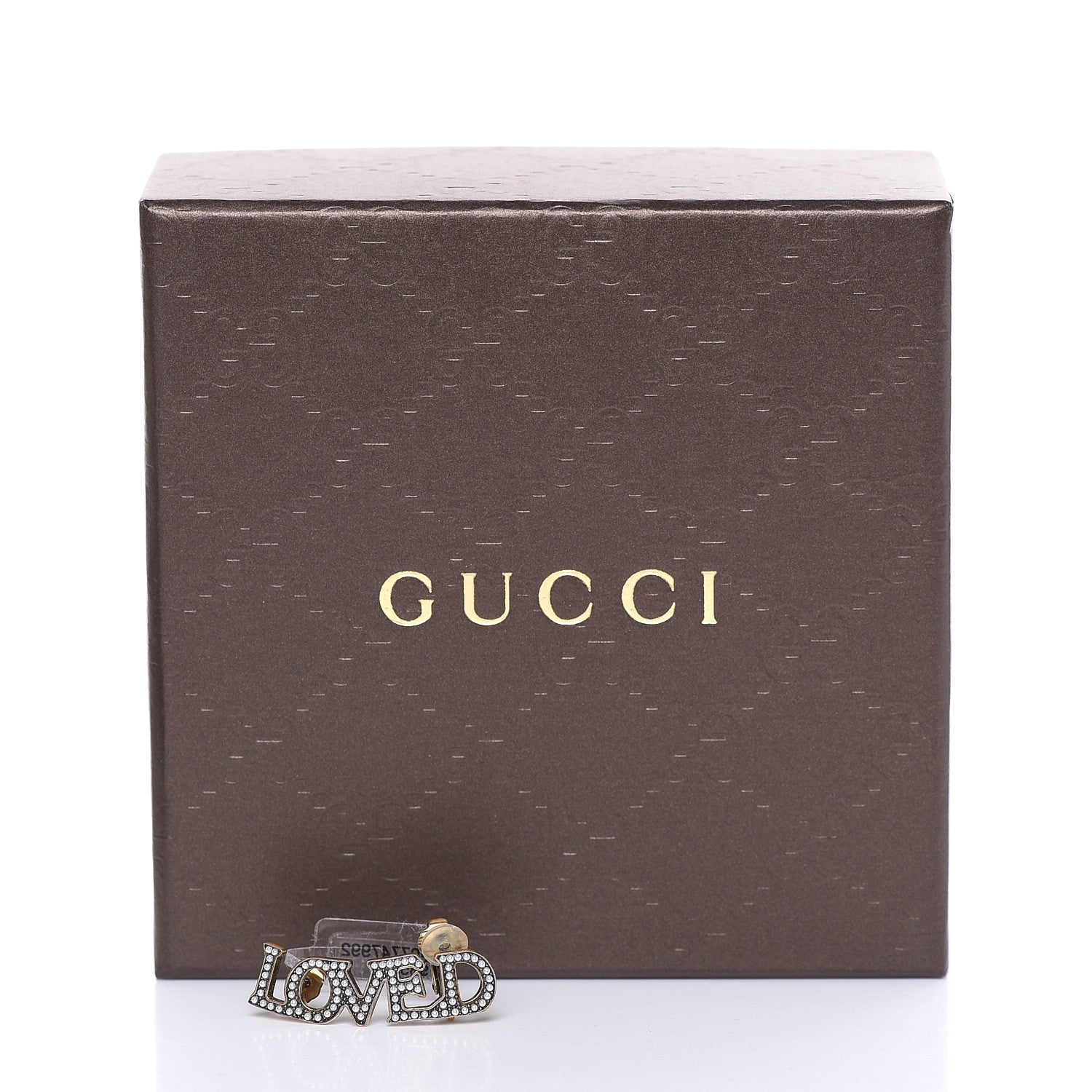 Gucci Metal Pearl Loved Ear Cuff Earring Aged Gold 4 of 4