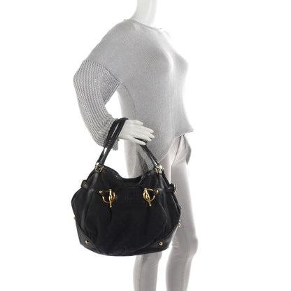Gucci Monogram Medium Jockey Tote Black 2 of 13