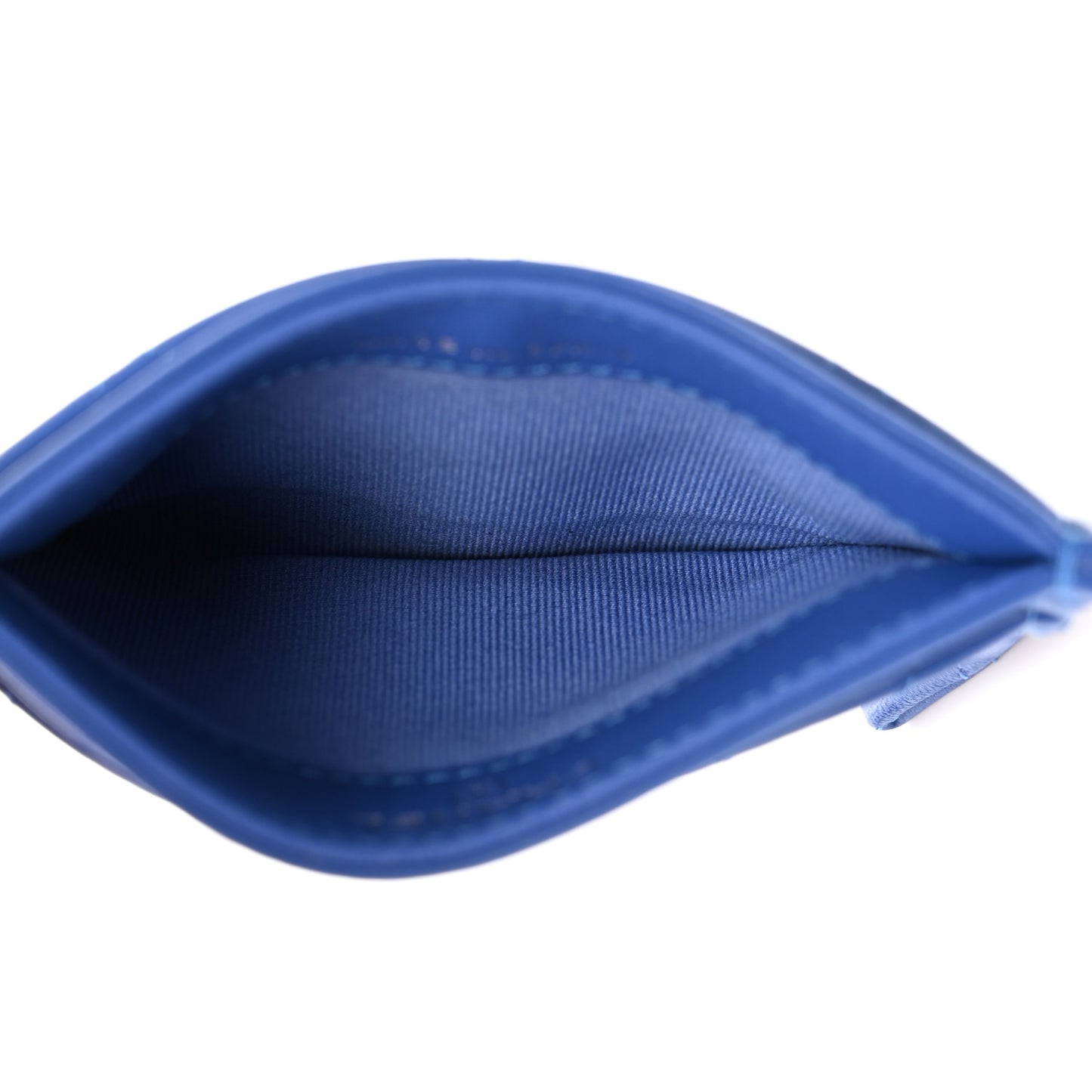 Lambskin Crystal Quilted Studded CC Card Holder Blue