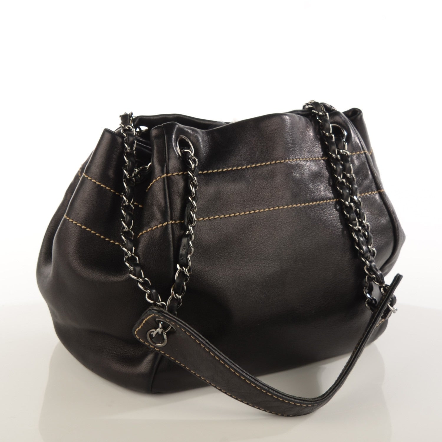 Chanel Lambskin Lax Accordion Shoulder Bag Black 3 of 7