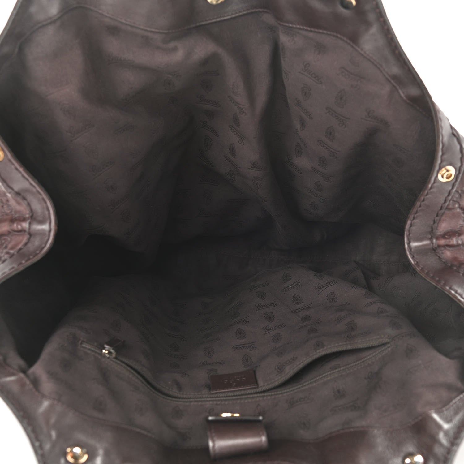 Gucci Guccissima Signature Large Sukey Tote Chocolate 5 of 10