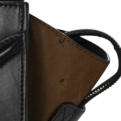 Celine Satin Calfskin Suede Mini Tri-Color Luggage Seashell 12 of 13