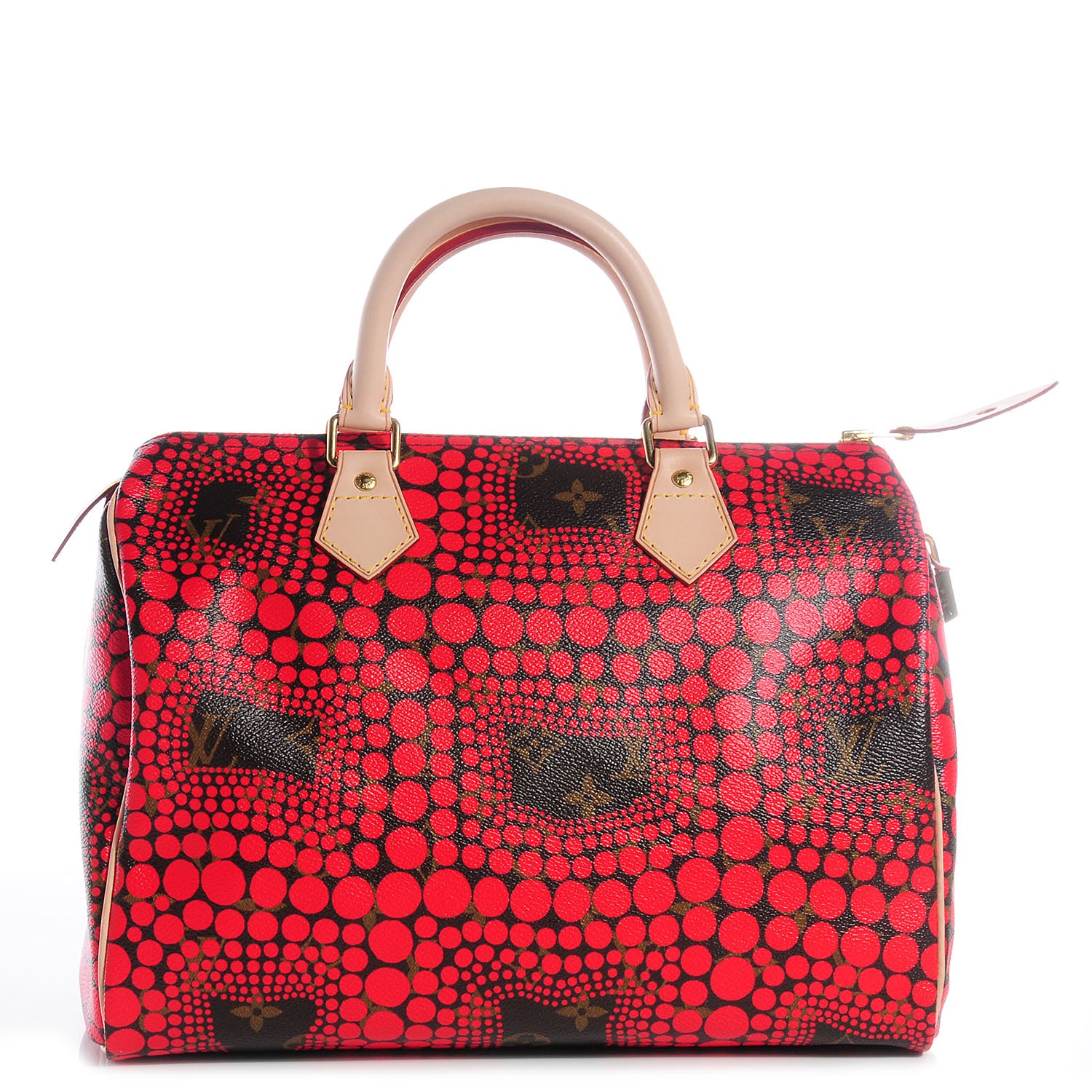 Louis Vuitton Monogram Kusama Town Speedy 30 Red 1 of 7