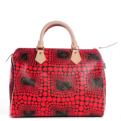 Louis Vuitton Monogram Kusama Town Speedy 30 Red 1 of 7