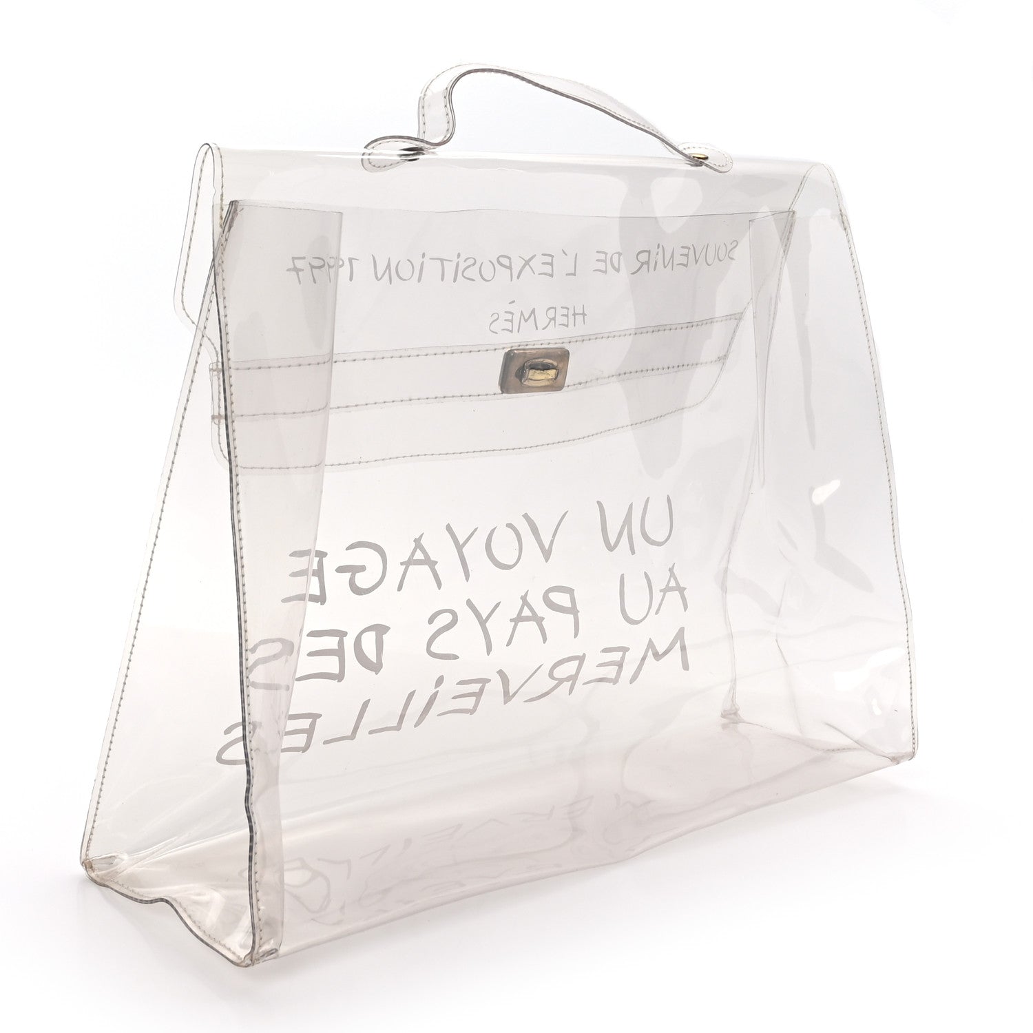 Hermes Vinyl Souvenir De L'Exposition Kelly Transparent 3 of 9