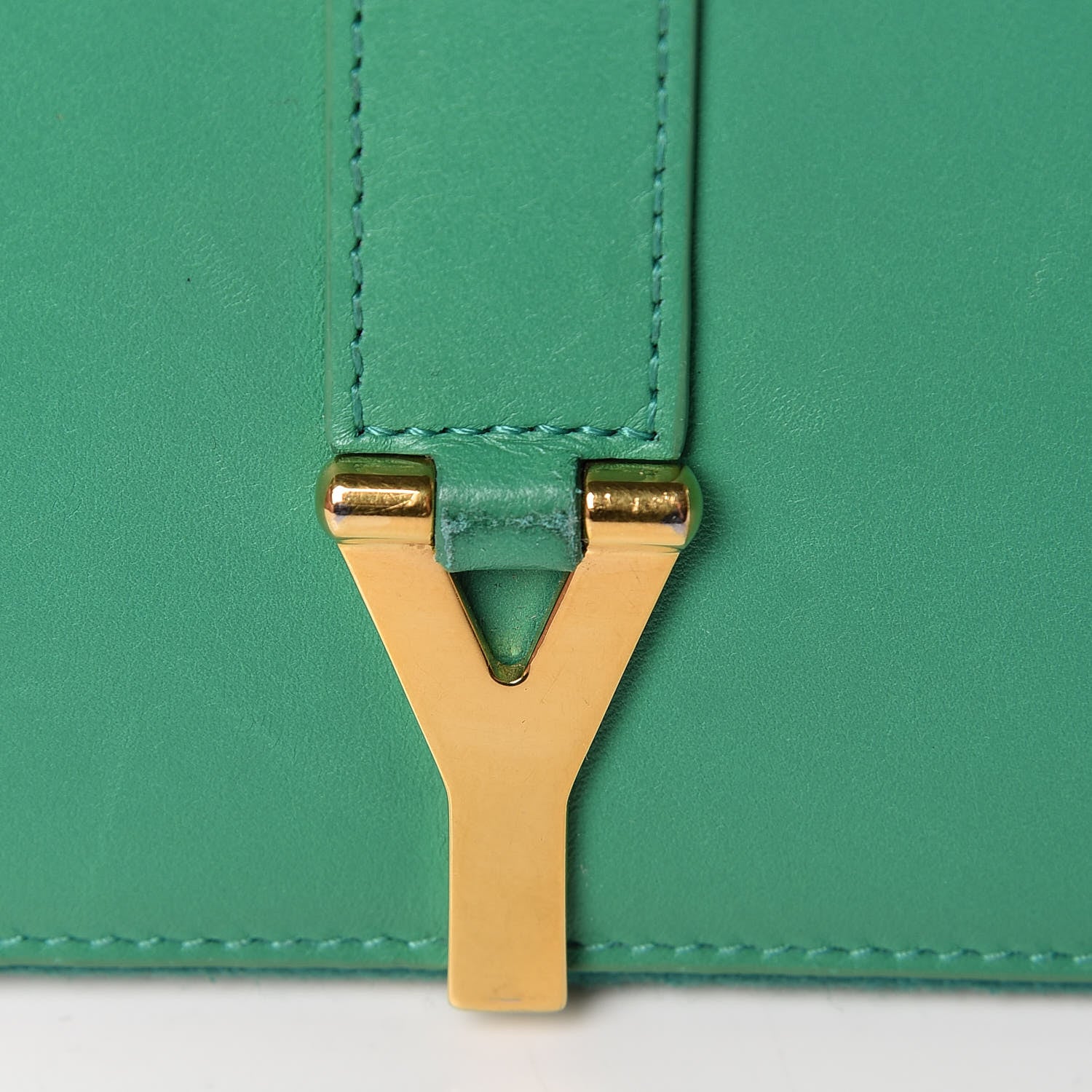 Saint Laurent Calfskin Classic Y Ligne Zip Around Wallet Macho Menthe 10 of 13