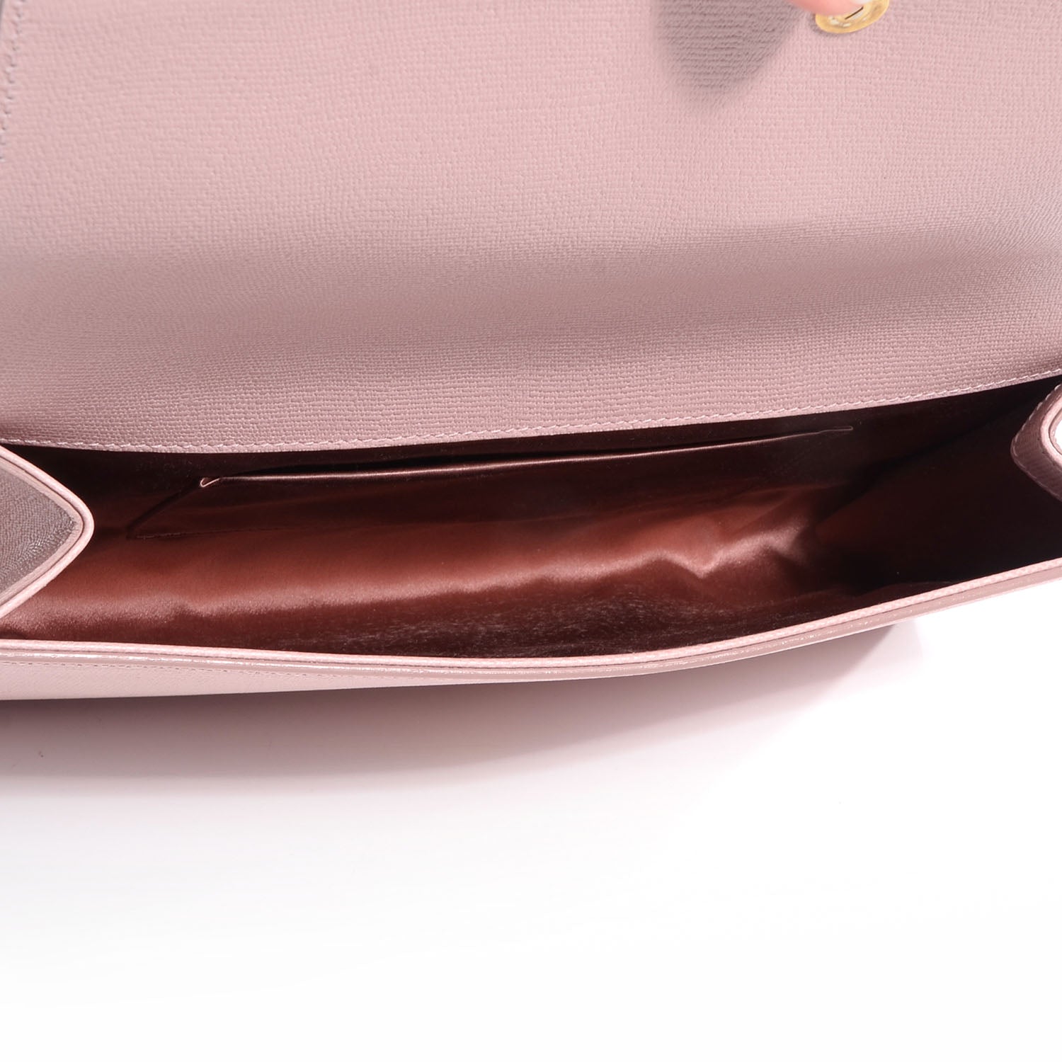 Saint Laurent Textured Leather ChYc Clutch Light Pink 5 of 7