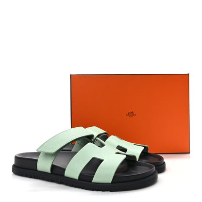 Hermes Epsom Womens Chypre Sandals 41 Vert Jade 9 of 9