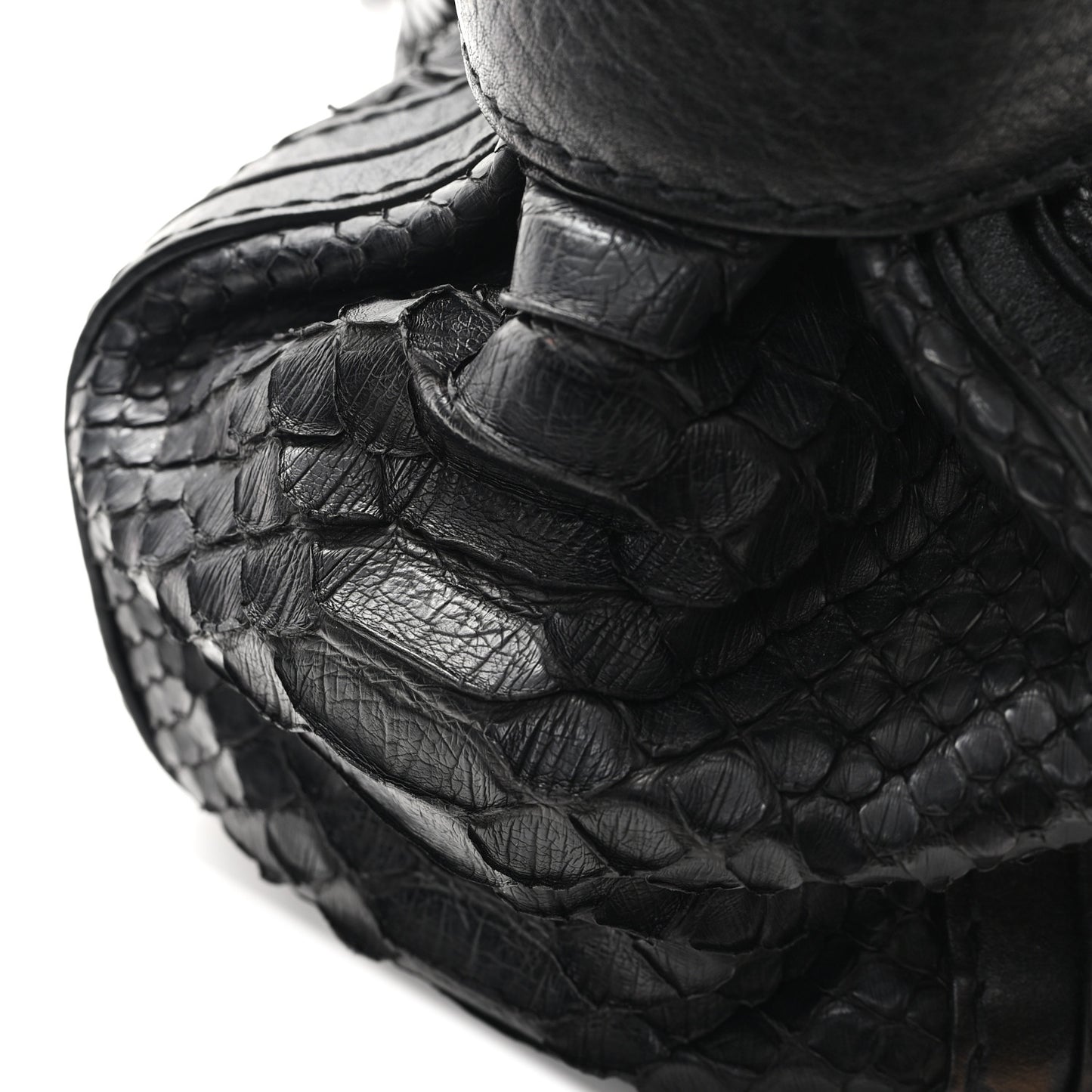 Snakeskin Medium GG Running Tote Black