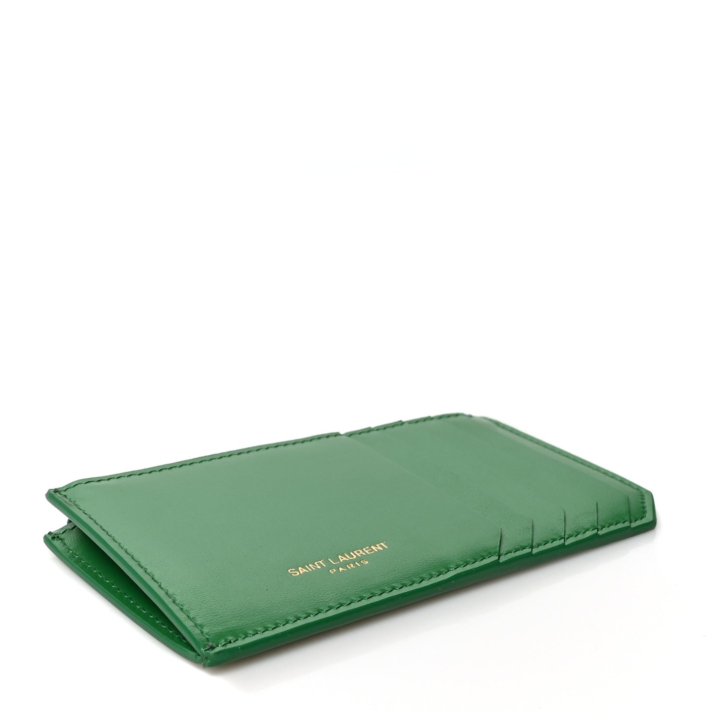 Calfskin 5 Fragments Zip Pouch Card Holder New Vert Praire