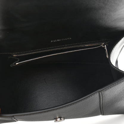 Balenciaga Grained Calfskin Small Hourglass Top Handle Bag Black 5 of 9