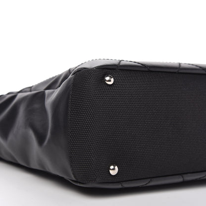 Chanel Coated Canvas Quilted Small Paris Biarritz Tote Black 6 of 10
