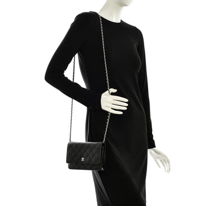 Chanel Caviar Quilted Wallet On Chain WOC Black 2 of 9