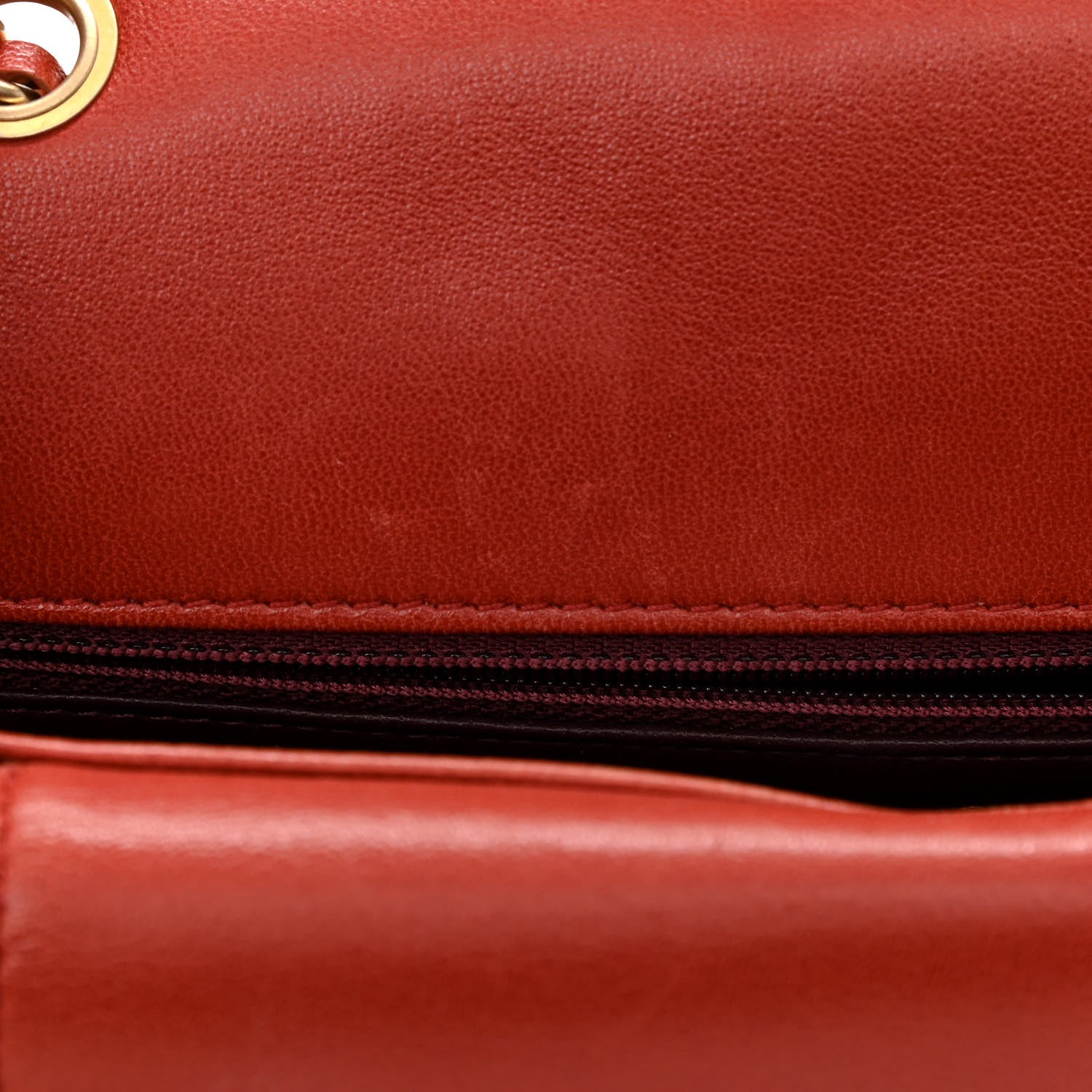 Chanel Lambskin Quilted Medium Vintage Flap Bag Red 11 of 11
