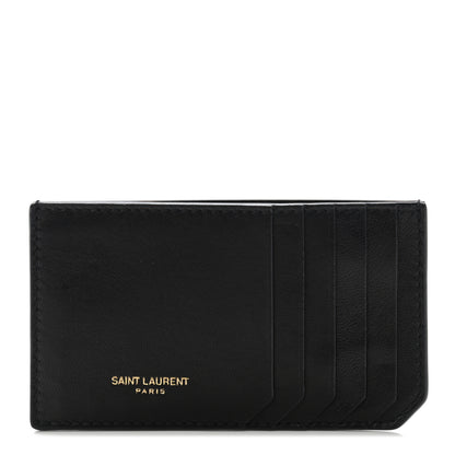 Saint Laurent Calfskin 5 Fragments Card Holder Black 1 of 6