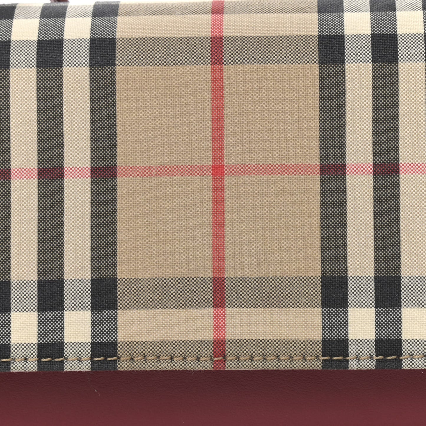 Calfskin Vintage Check Hayes Crossbody Parade Red