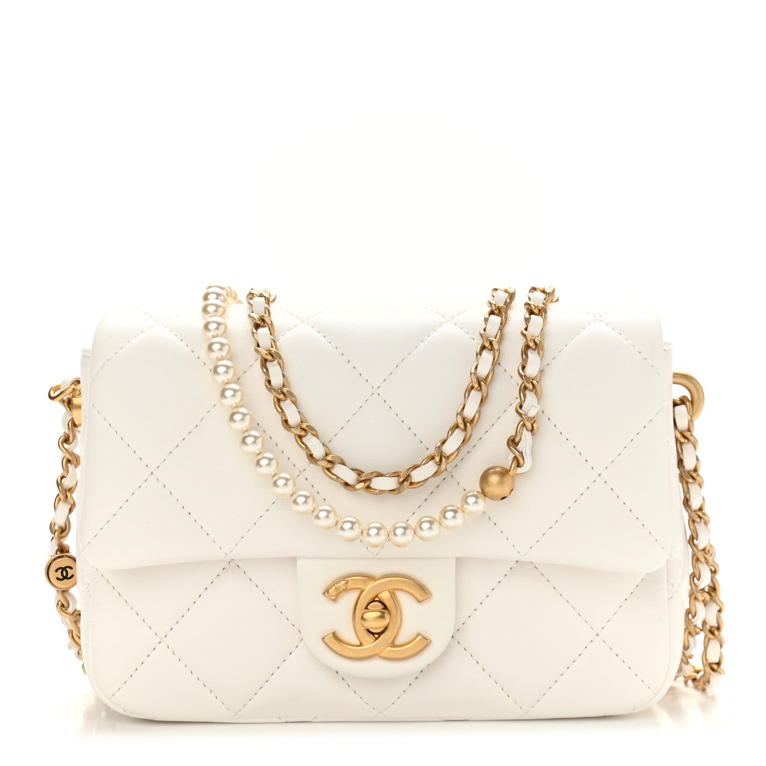 Chanel Lambskin Quilted Mini My Perfect Flap White 1 of 11