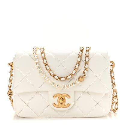 Chanel Lambskin Quilted Mini My Perfect Flap White 1 of 11